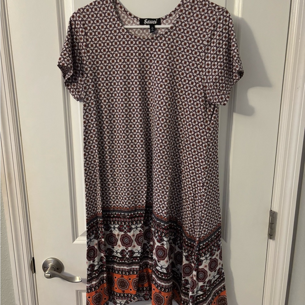 Sauci Multicolor Patterned Dress